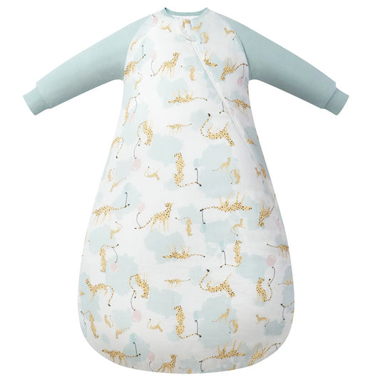 Nest Designs 2.5 TOG Wool Blended Long Sleeve Sleep Bag - Cheetah Party