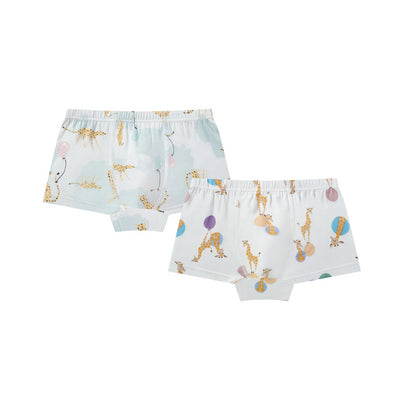 Nest Designs Bamboo Boys Boxer Briefs Underwear (2 Pack) - Pairie Fun