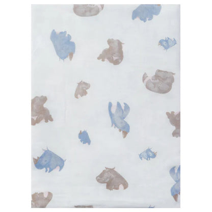 Nest Designs Bamboo Swaddle Blankie (Single) - Rhino Hipppo