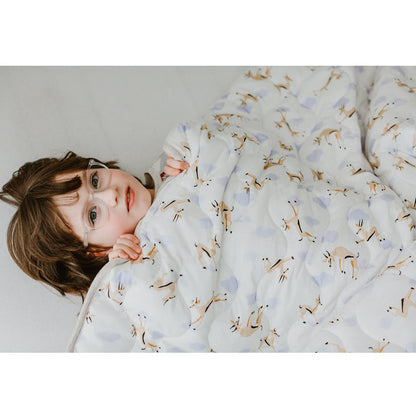 Nest Designs Large Quilted Bamboo Winter Blanket 3.2 TOG - Gazelle Sky