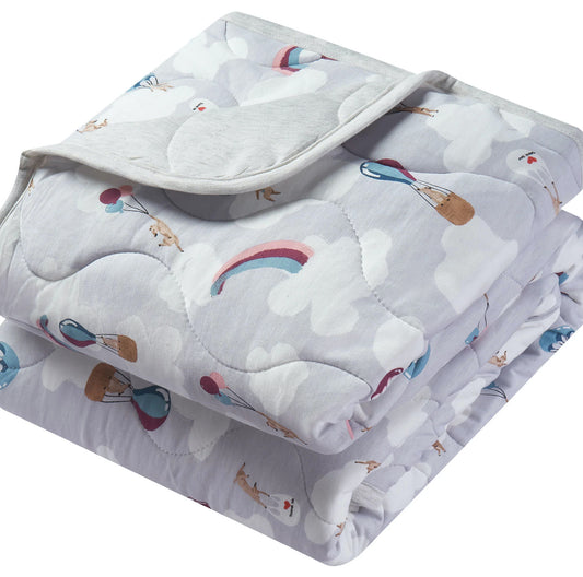 Nest Designs Medium Quilted Bamboo Winter Blanket 3.2 TOG - Meerkats Away!