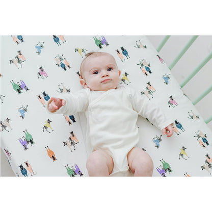 Nest Designs Organic Cotton Fitted Crib Sheet - Hoodie Horsey