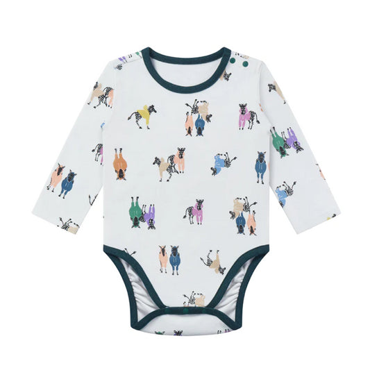 Nest Designs Organic Cotton Long Sleeve Onesie - Hoodie Horsey