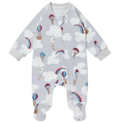 Nest Designs Organic Cotton One-Piece Zip Footed Sleeper - Meerkats Away!