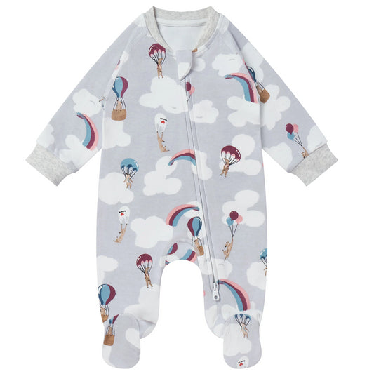 Nest Designs Organic Cotton One-Piece Zip Footed Sleeper - Meerkats Away!