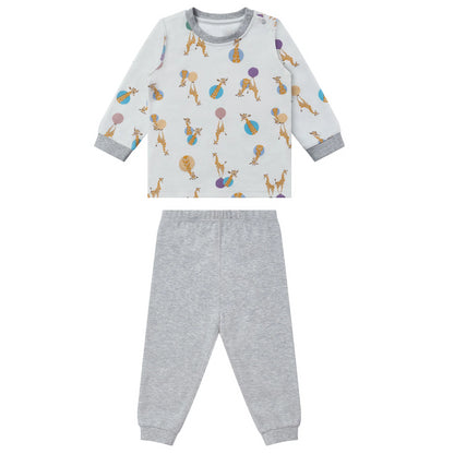 Nest Designs Organic Cotton Two-Piece PJ Set - Giraffe Shapes