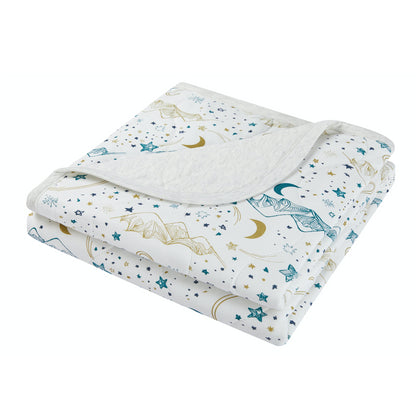 Nest Designs Small Quilted Bamboo Winter Blanket 3.2 TOG - Stars White