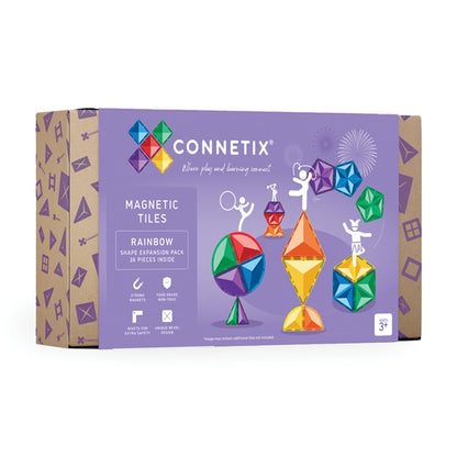 澳洲Connetix磁力片天花板-36pc Rainbow Shape Expansion Pack