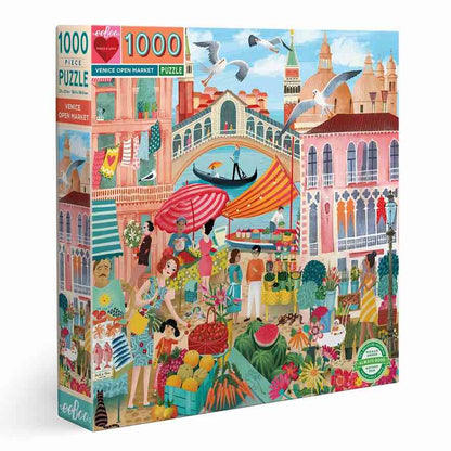 美国eeBoo绝美插画拼图 Venice Open Market 1000 Piece Puzzle