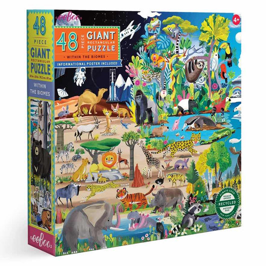 美国eeBoo绝美插画拼图 Within the Biome 48 Piece Giant Puzzle儿童大颗粒拼图