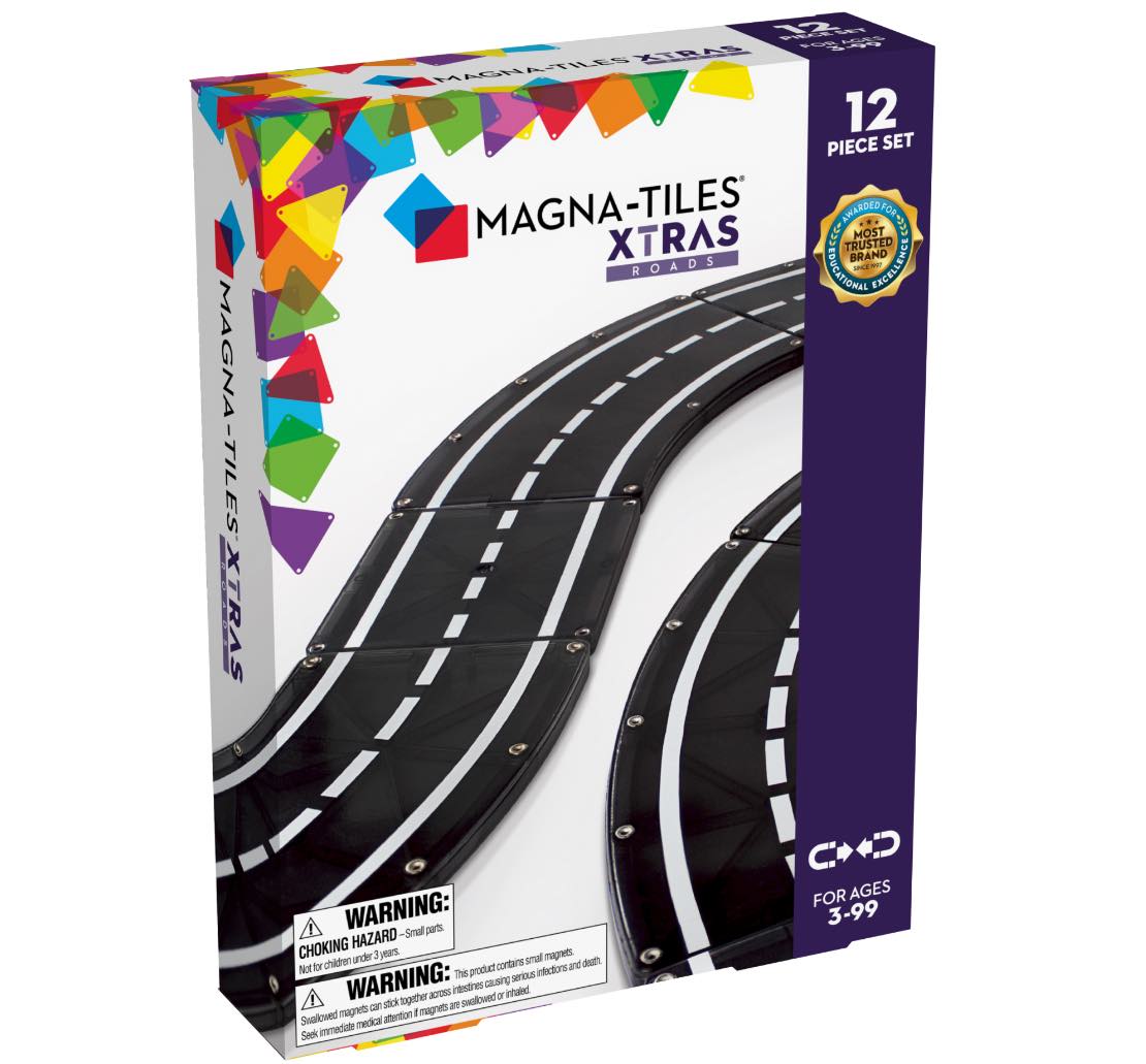 MAGNA-TILES XTRAS: Roads 12-Piece Set