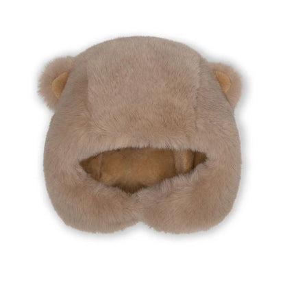 丹麦Mini A Ture- Lien fleece lined winter hood9440-GREY BROWN