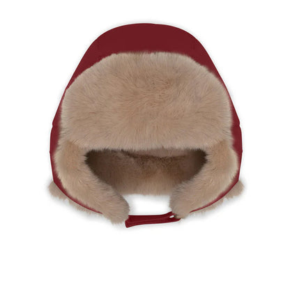 丹麦Mini A Ture- Crister teddy lined winter hood2850-RED MERLOT