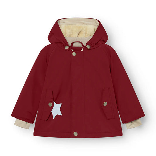 丹麦Mini A Ture- Wally fleece lined winter jacket 2850-RED MERLOT