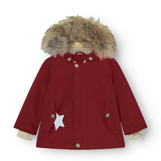 丹麦Mini A Ture- Wally fleece lined winter jacket FUR2850-RED MERLOT