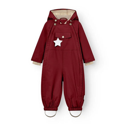 丹麦Mini A Ture- Wisti lined fleece snowsuit 2850-RED MERLOT