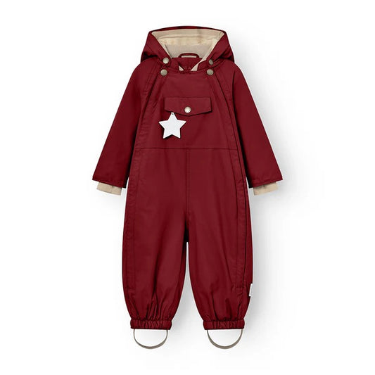 丹麦Mini A Ture- Wisti lined fleece snowsuit 2850-RED MERLOT