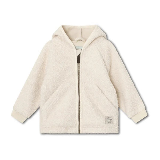 丹麦Mini A Ture- Liff teddyfleece jacket 1054-ANGORA CREAM