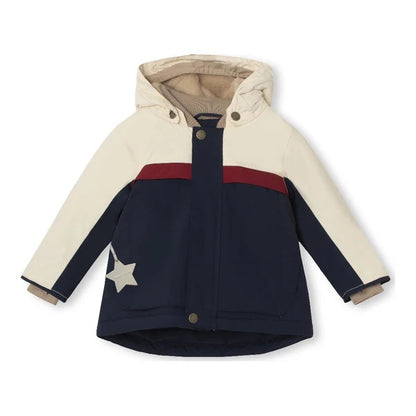 丹麦Mini A Ture- Waldo fleece lined winter jacket color block 9730-OUTERSPACE