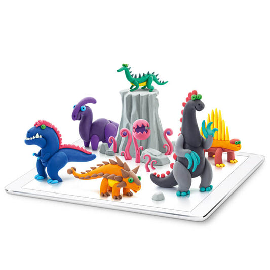 美国Hey Clay红点奖得主,跟着app一起粘土-Mega Dinos