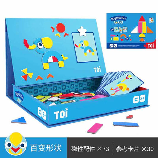 TOI 磁性拼图磁力书【形状】3岁以上