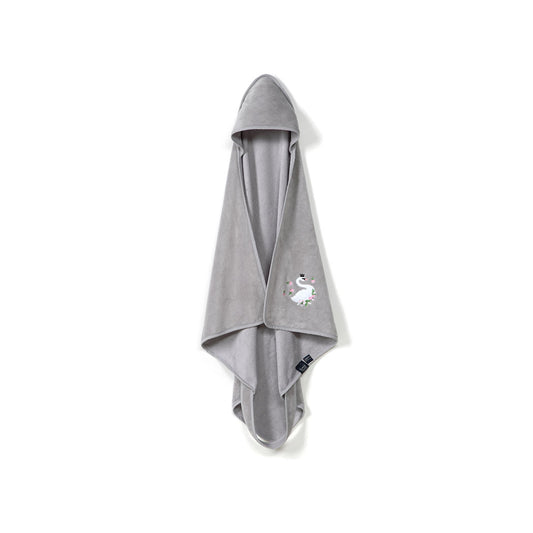 Towel Bamboo Soft - Newborn - Moonlight Swan - Grey